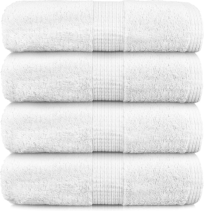 LANE LINEN White Bath Sheets SetBath Towels Extra Large