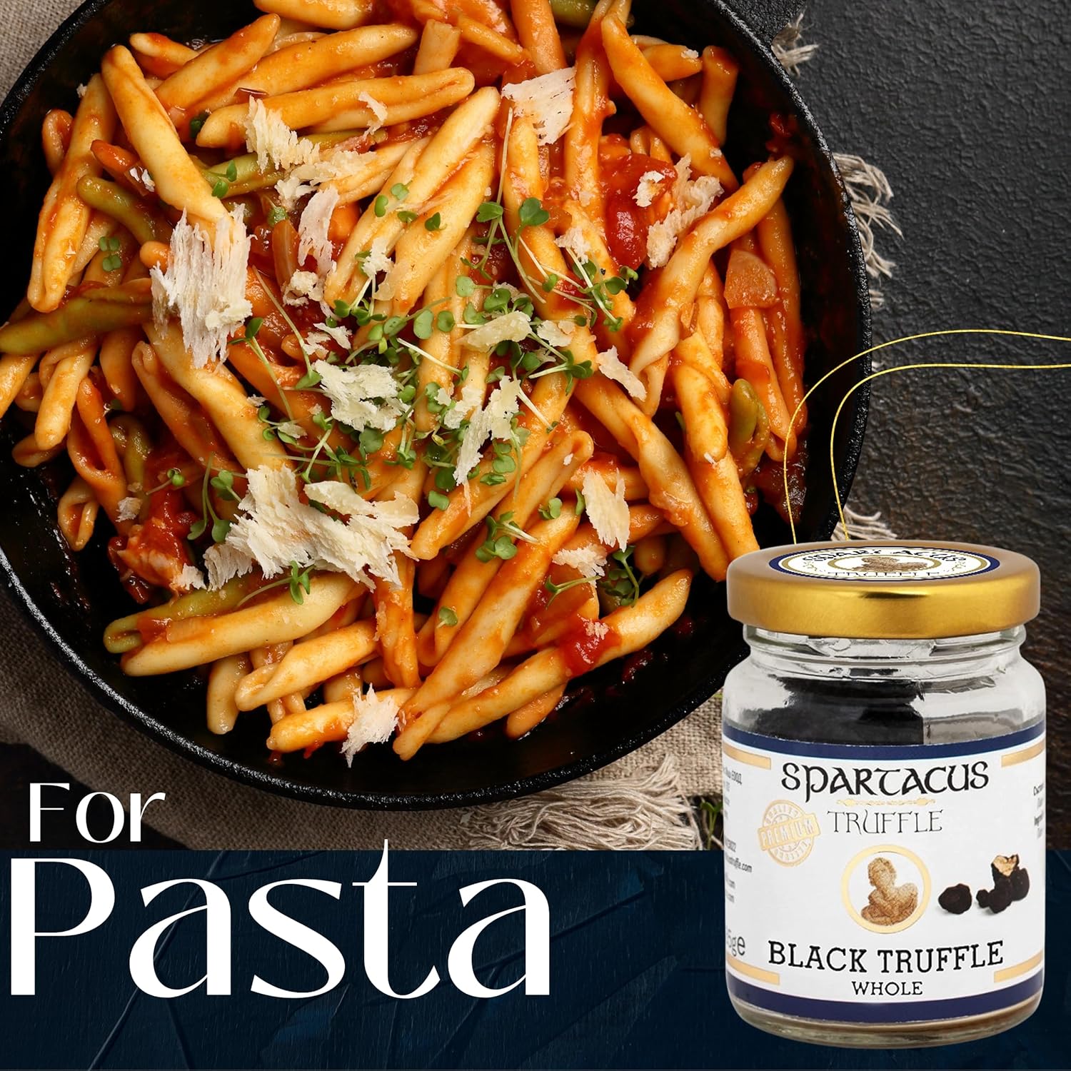 Spartacus Truffle Black Whole Truffle in Olive Oil – Italian Gourmet Delicacy – Authentic Fine Dining Ingredient – Exquisite Black Truffles for Chefs & Food Lovers – Gift Jar