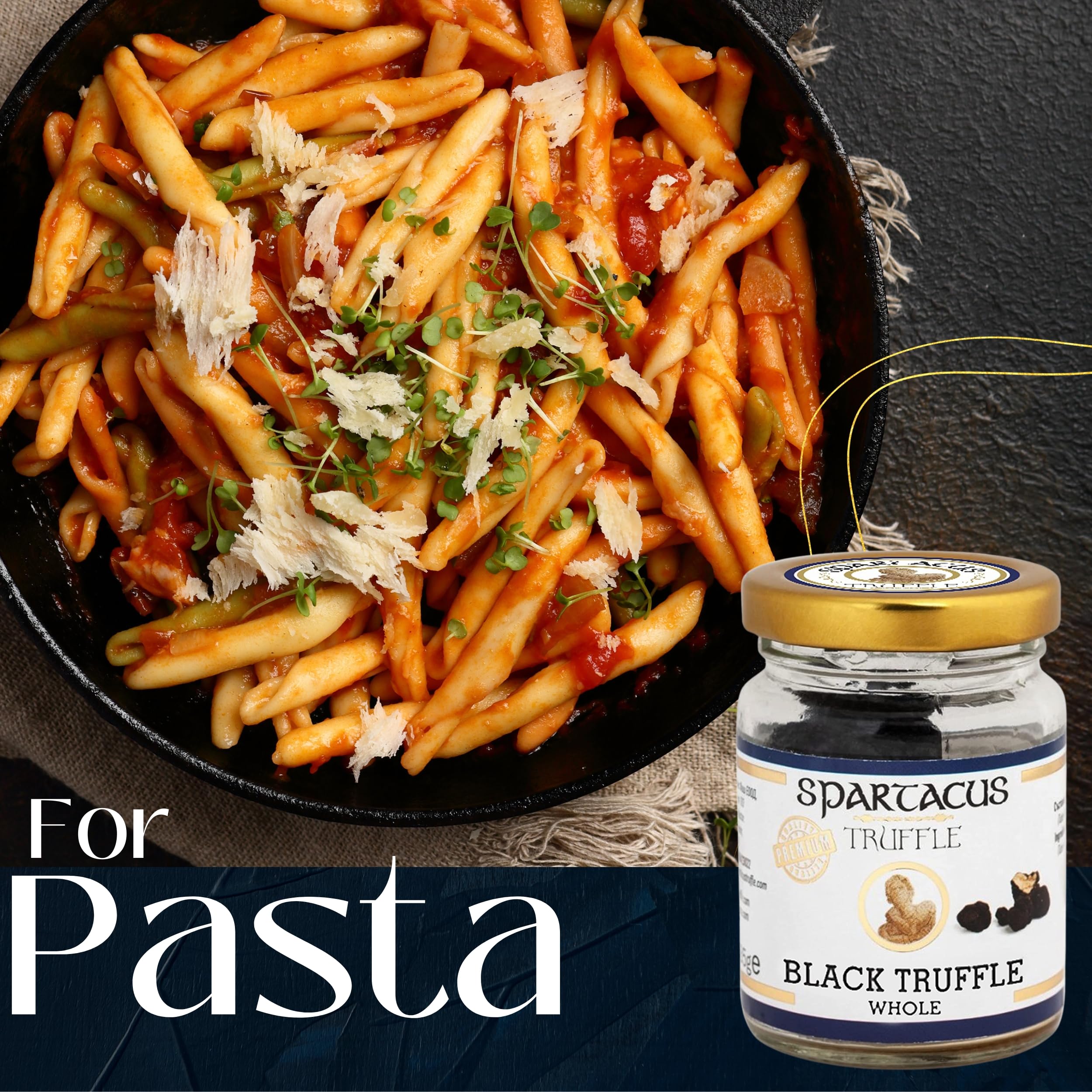 Spartacus Truffle Black Whole Truffle in Olive Oil – Italian Gourmet Delicacy – Authentic Fine Dining Ingredient – Exquisite Black Truffles for Chefs & Food Lovers – Gift Jar