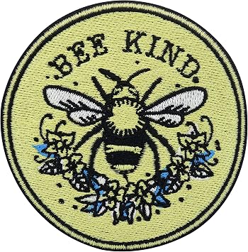 Bee Kind Patch Iron On | Sew-On Patches, Embroidery, Applique – Finally Home