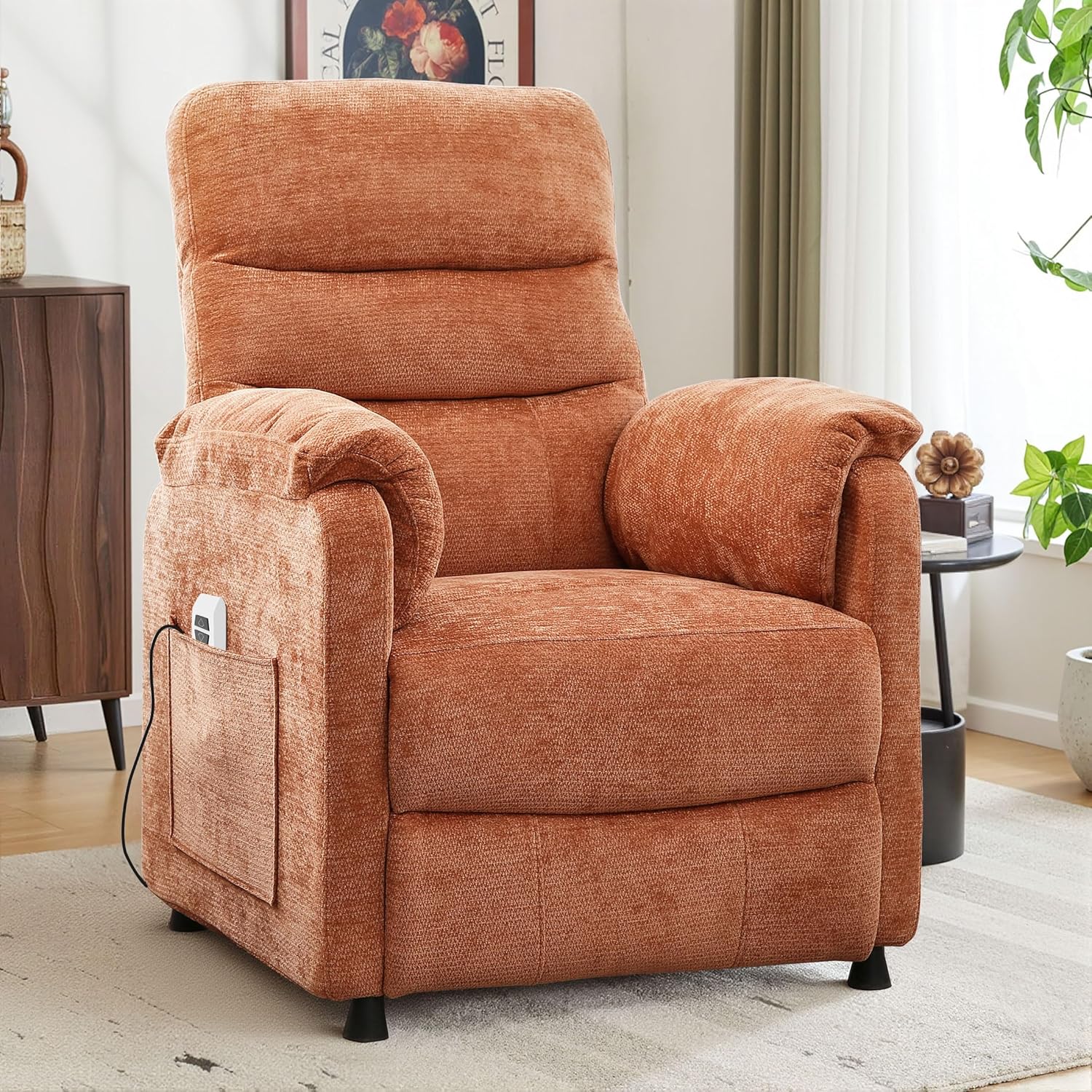 Amazon.com: Holaki Power Recliner Chair, Chenille Living Room Chairs ...
