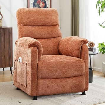Holaki Power Recliner Chair, Breathable Chenille Electric Lounge Armchair with Brushless Motor, 7-Zone 7D Sponge Support, 350 LBS Capacity Heavy Duty Steel Frame Nursery Seating