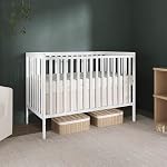 Dream On Me Synergy 5-in-1 Lit bébé convertible en blanc, certifié Greenguard Gold, BSA Certifié, 3 Réglages de hauteur de matelas, Meubles de chambre de bébé classiques