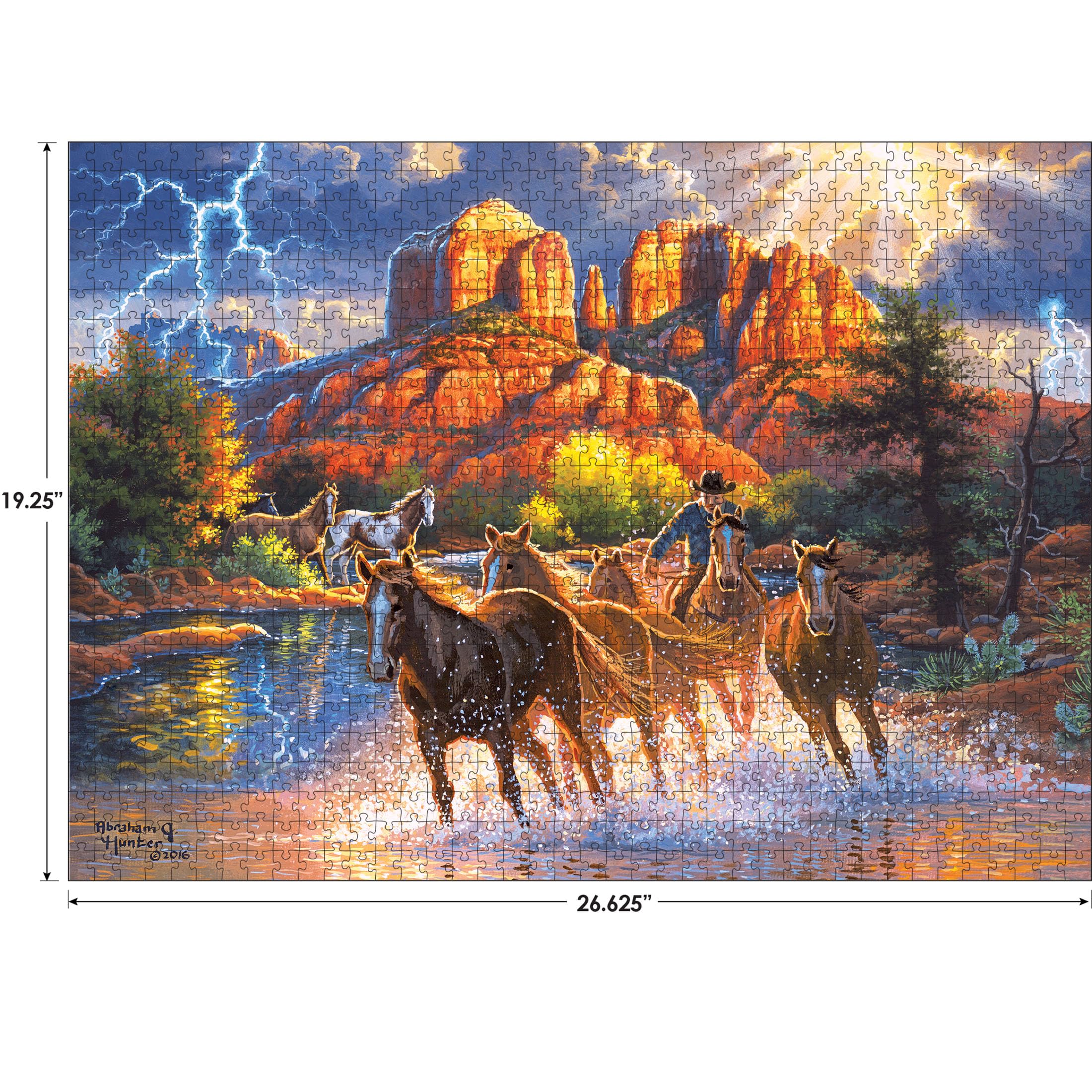 Amazon.com: RoseArt - Abraham Hunter - Mountain Horses - 1000