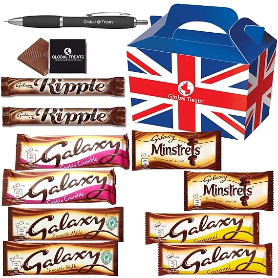 Galaxy Selection Box 10 Full Size Chocolate Galaxy Caramel x2, Galaxy Cookie