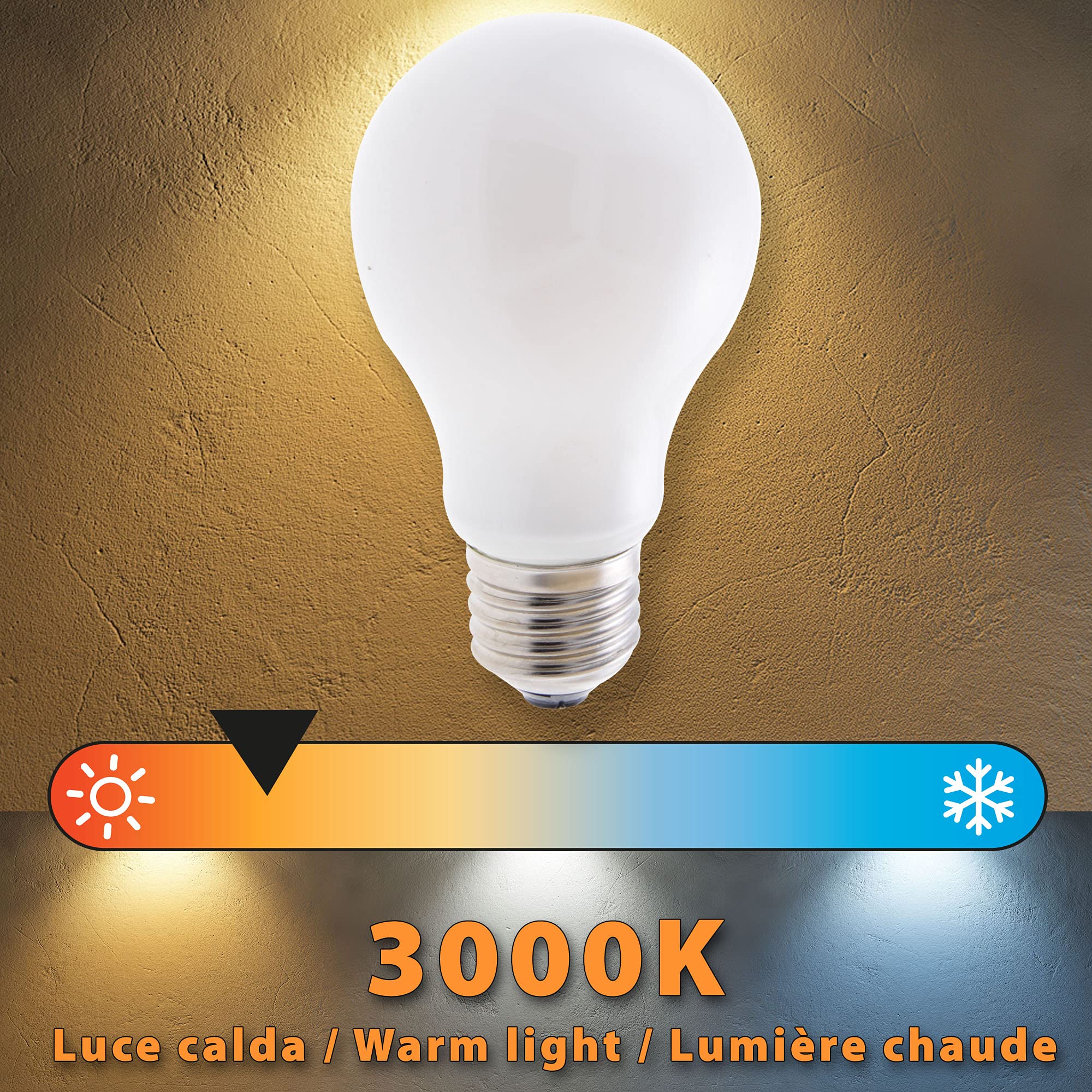Lampadina LED VELAMP Con Sensore Crepuscolare - E27 9W, 820lm, Luce Naturale 4000K - Foto 12