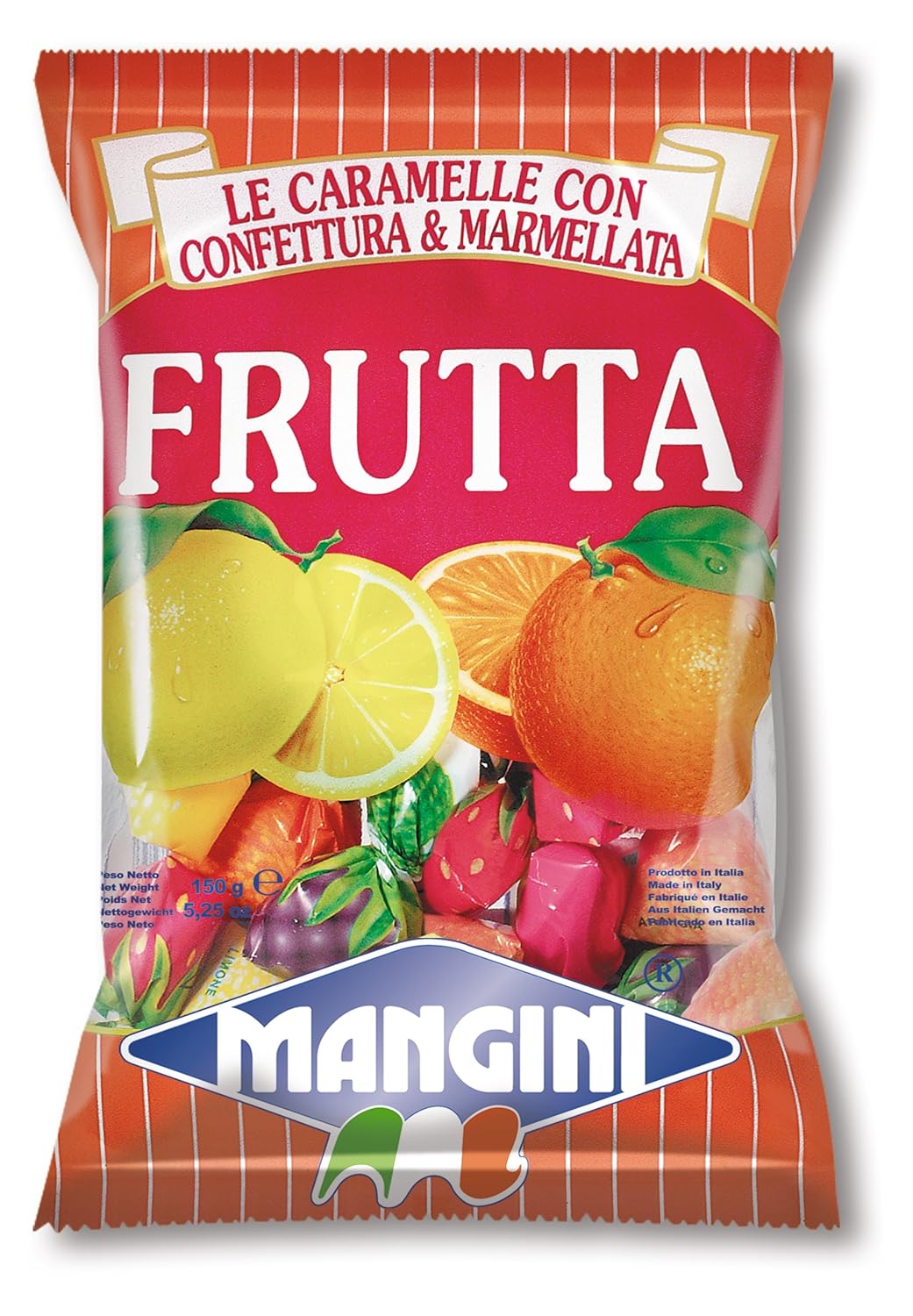 Mangini, Italian Fruit Jam Filled Candy (Frutta) (3 Lbs)