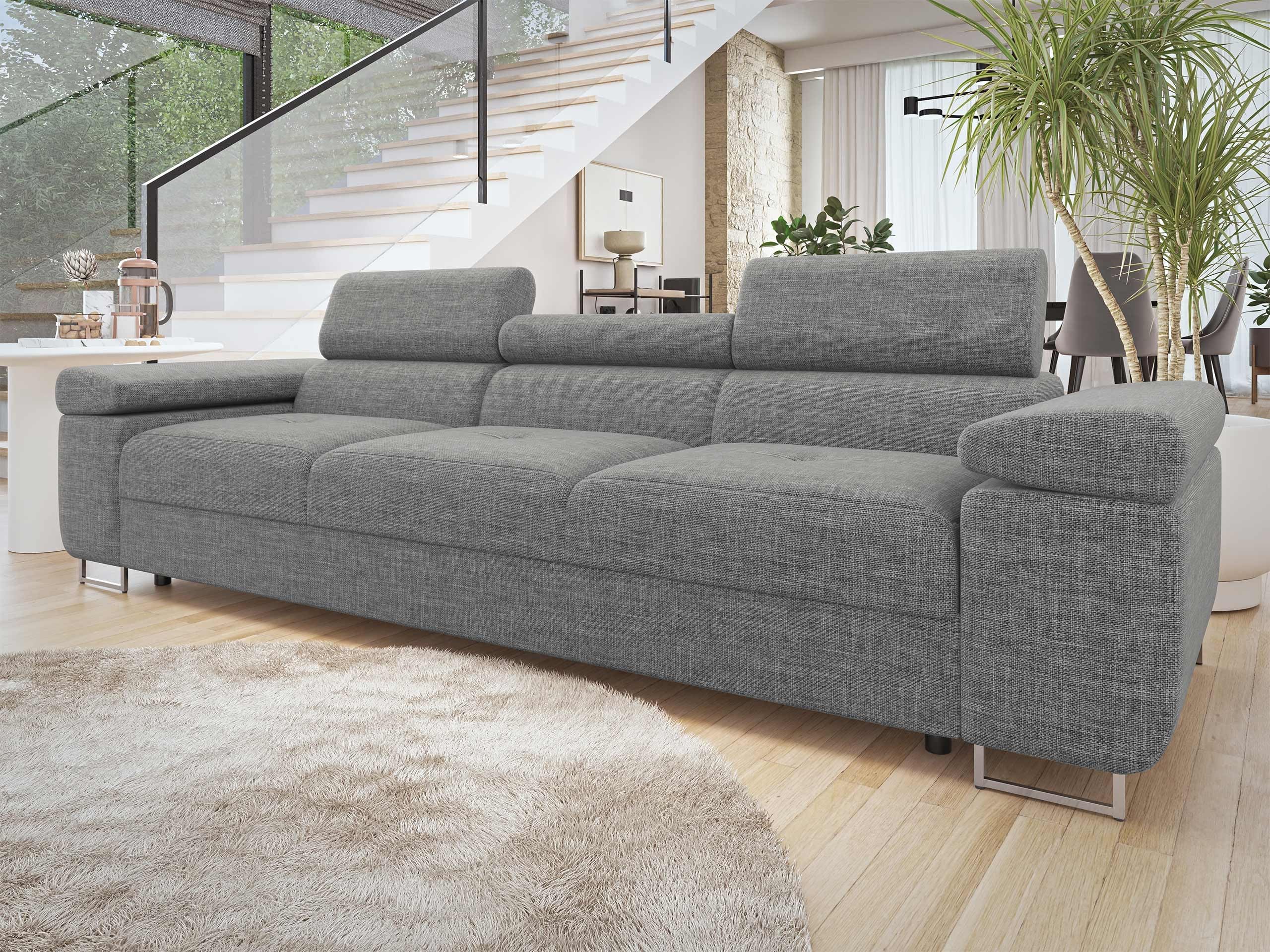 Mirjan24 Sofa Torezio III mit Verstellbarer Kopfstütze (Lux 05)