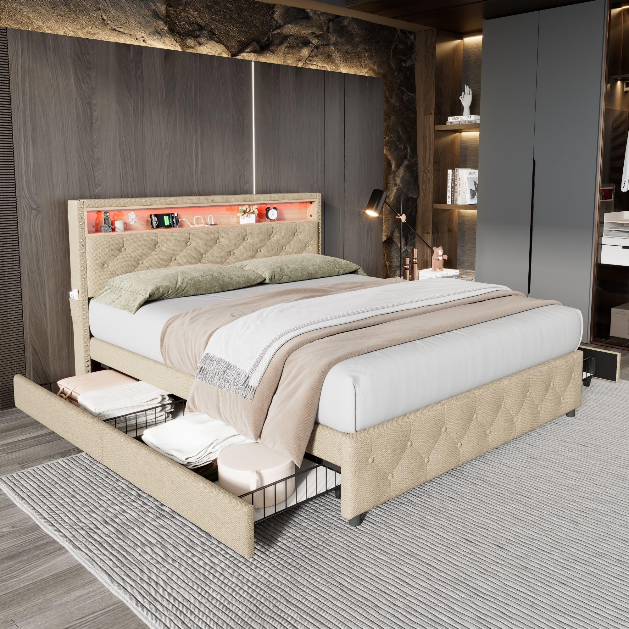 Double Bed Designs With Storage Space Furniture Online Buy Wooden