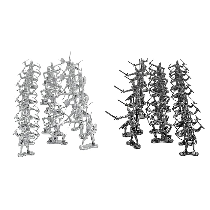 Buy X Hot Popcorn 60 Pcs Medieval Soldiers Military Figures Roman