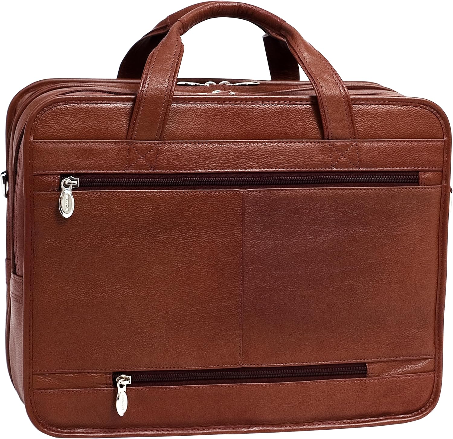 McKLEIN 15" Leather Fly-Through Checkpoint-Friendly Laptop Briefcase- RIVER WEST