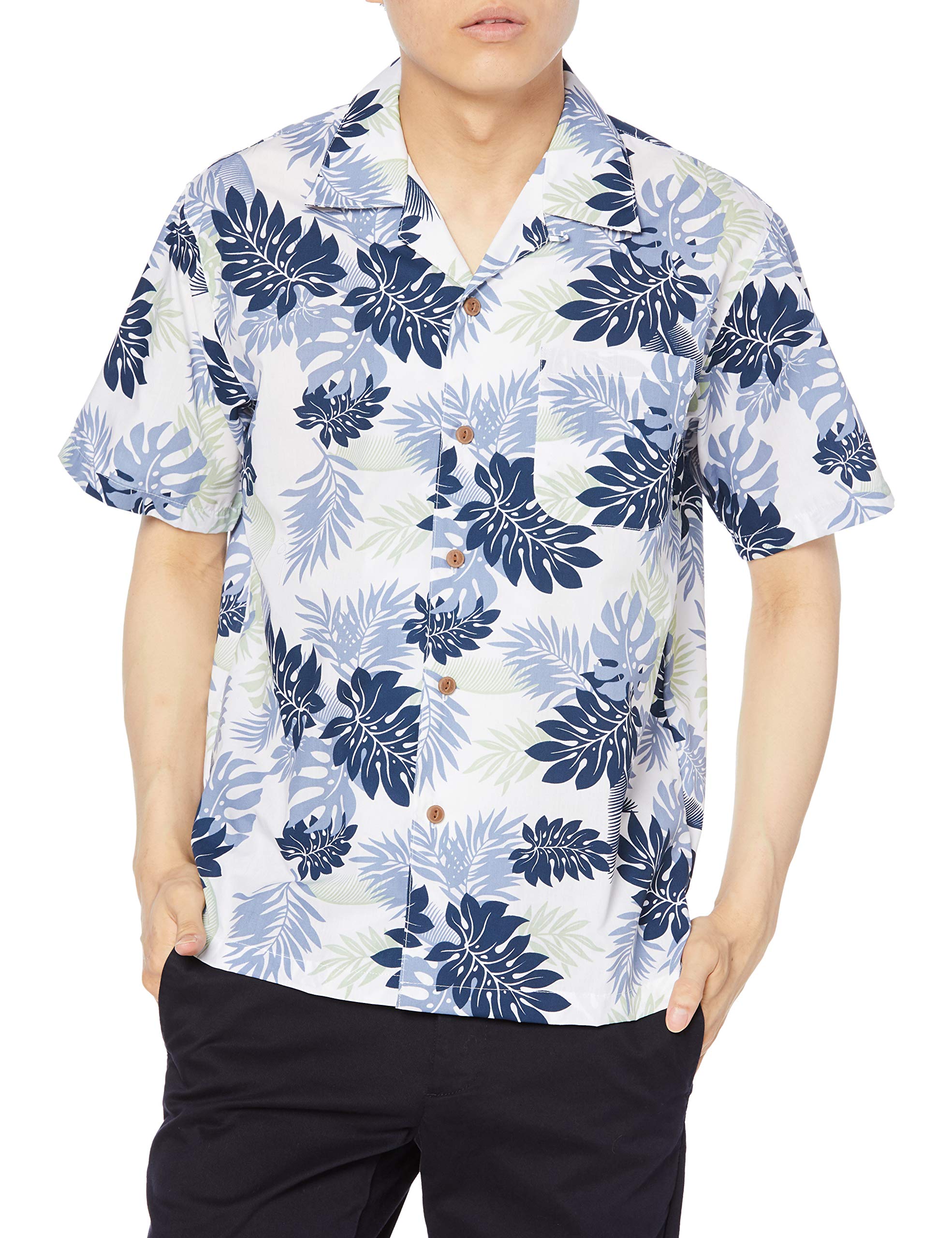 Amazon.co.jp: [フェイスミックス] アロハシャツ(シダ) FB4547U