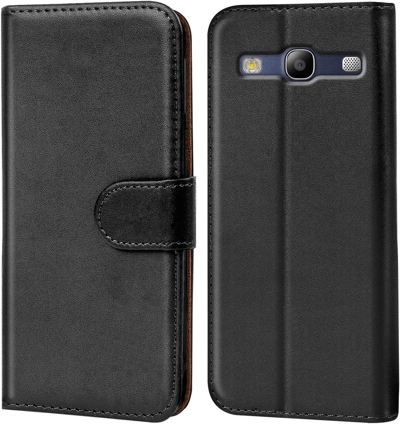 VercoMobile Phone Case for Samsung S3 Case, Protective Case for Samsung Galaxy S3 Neo PU Leather Flip Case Wallet - Black
