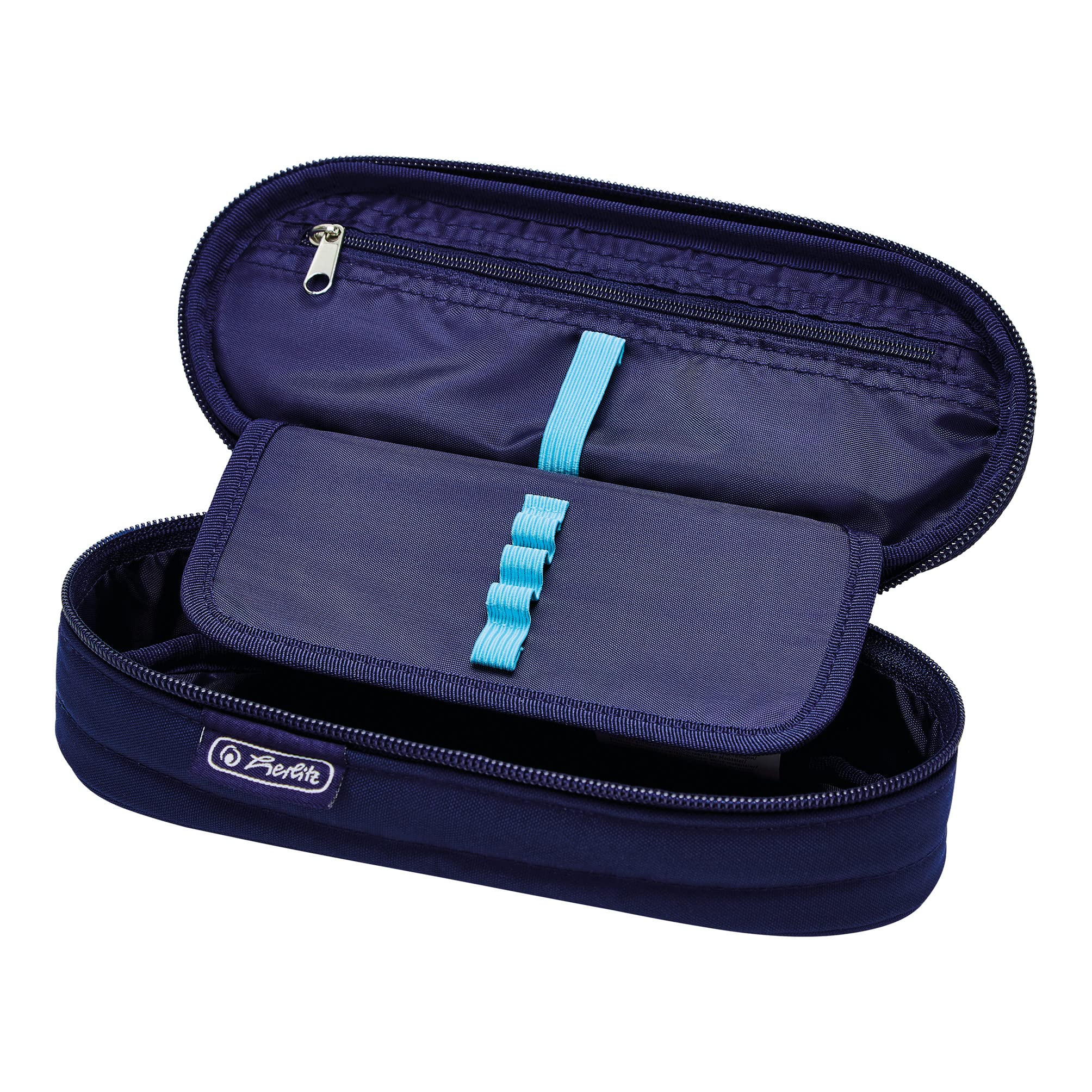 Herlitz Airgo Pencil Case, Blue, White, Cute Animals Turtle, 21,5 x 9 x 5,5 cm - Image 2