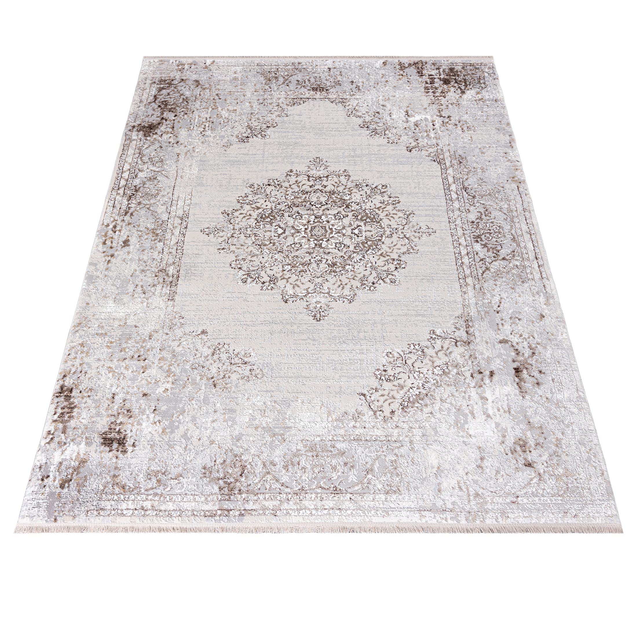 Mazovia Grand Tapis Salon 200x300cm Crème Classique Oriental Doux Élégant