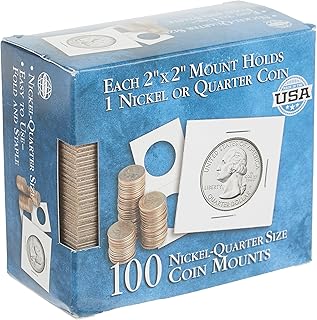Cowens® Cardboard 2" x 2" Coin Flips - Nickels, Quarters (100 Count)