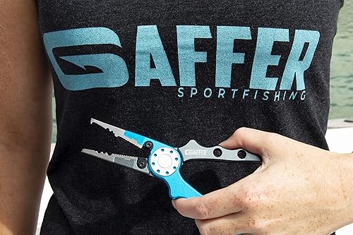 Miniatura 6 de GAFFER SPORTFISHING Pescado de aluminio con gancho de pesca de acero inoxidable afilado, poste ligero con agarres ergonómicos y cordón