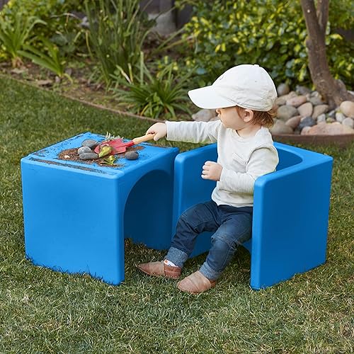 Miniatura 11 de ECR4Kids Tri-Me - Silla cúbica 3 en 1, muebles para niños, azul, 4 piezas, 14.5