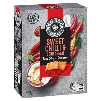 Red Rock Deli Sour Cream & Sweet Chilli Deli Style Crackers 135g