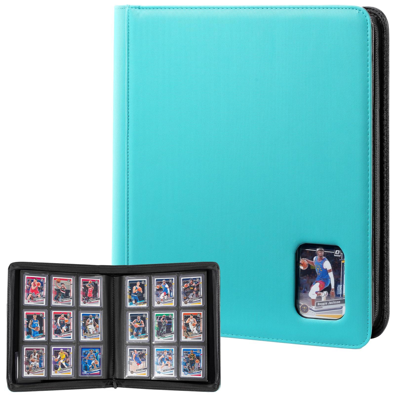 ProCase Raccoglitore Toploader Carte, Album Toploaders 324 Tasche in 3" x 4'' per Magic, TCG, Yu Gi Oh, MTG -Blu chiaro