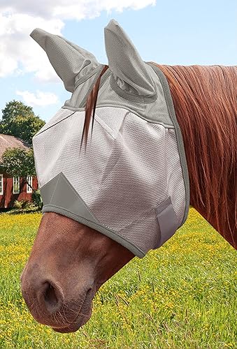 Miniatura 2 de ECP Equine Comfort Products Máscara de mosca de caballo con orejas y correa ajustable