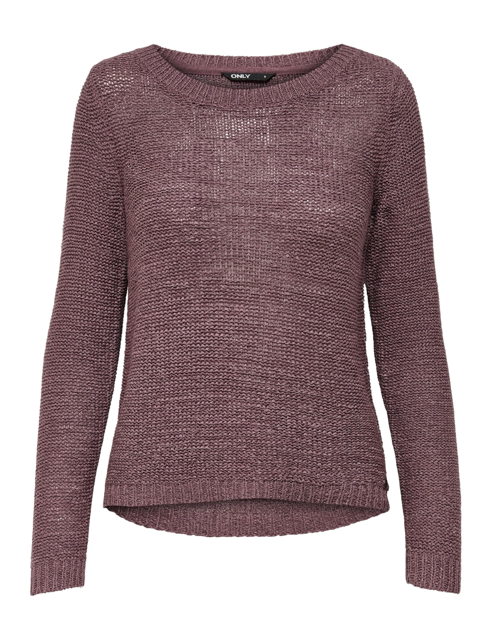 Only Boat Neck Jumper In Fine Knit Women's Dusty Pink Small