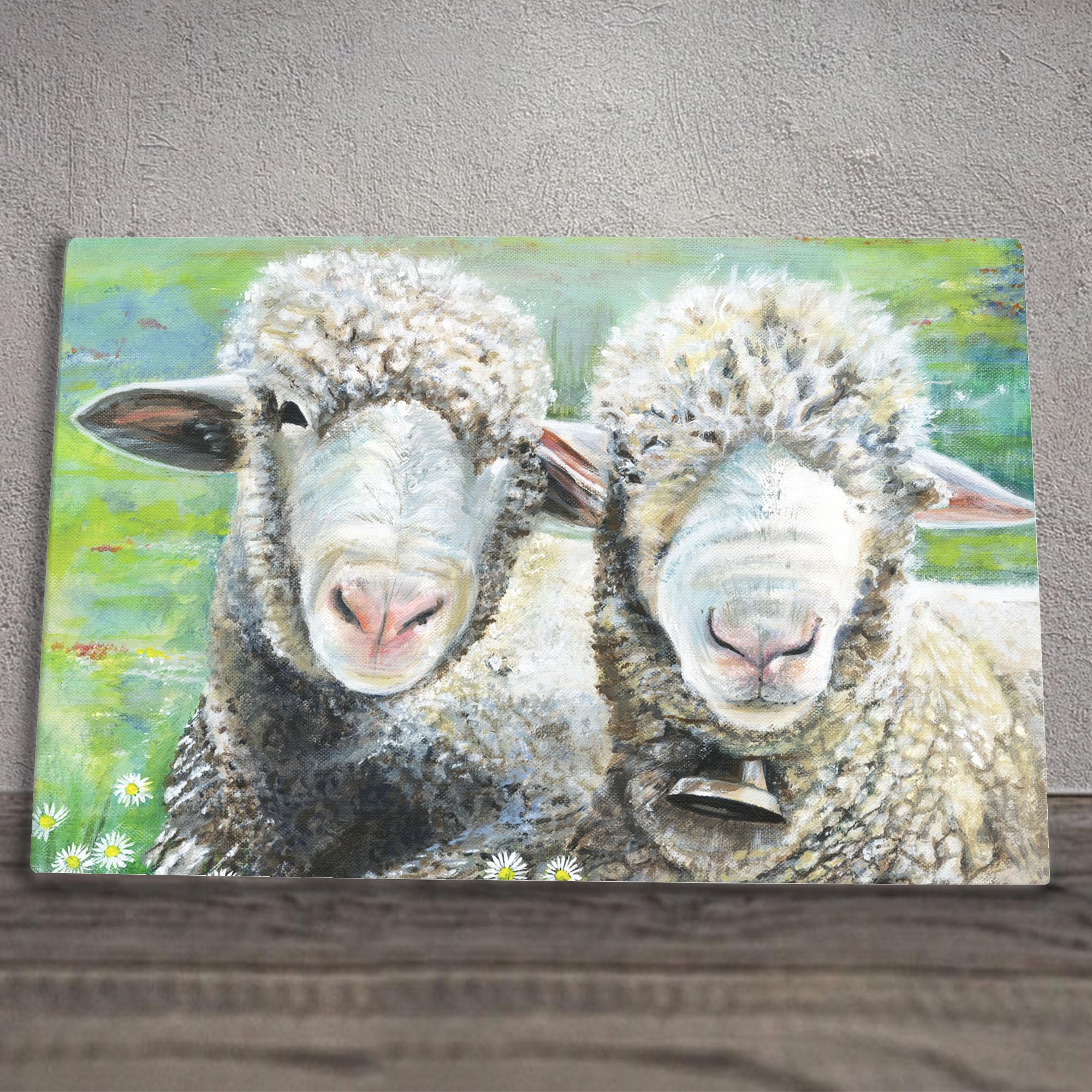 Global Designs Multi Sheep Picture Ceramic Tile Plaque Sign Wall Or Freestanding Art Me & Him Pankhurst Gallery 20X30