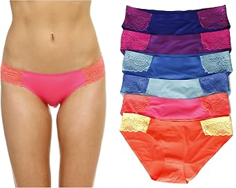 Just Intimates Bikini Underwear Panties for Women Pack of 6