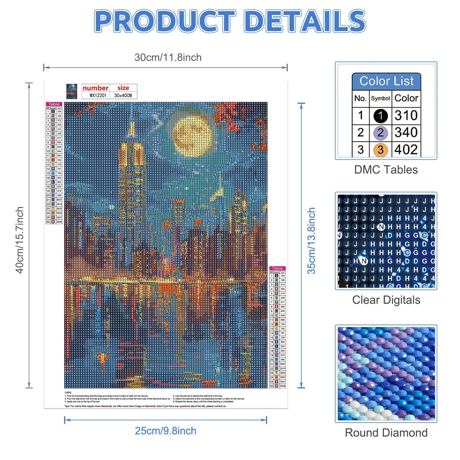 RICUVED Arbre Diamond Painting 5D Complet,Yin Yang Peinture RICUVED Arbre Diamond Painting 5D Complet,Yin Yang Peinture
