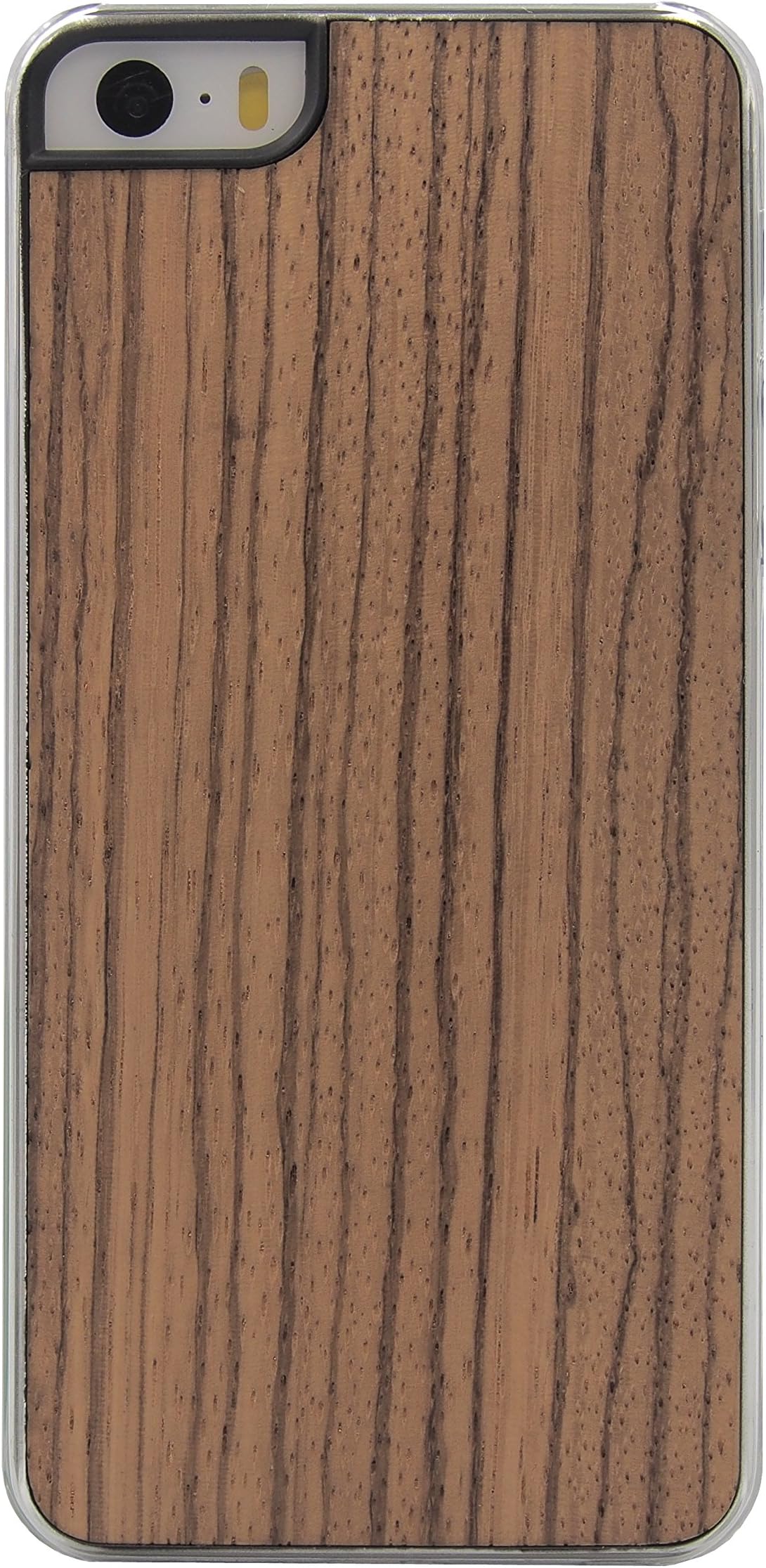 Slick Made Real Wood Case Zebra for iPhone 5 5s With Clear PC Bumper