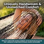 Sunnydaze Handwoven XXL Thick Cord Mayan Double Hammock for Outside - 625-Pound Capacity Heavy-Duty Outdoor Hammock - Black/Natural