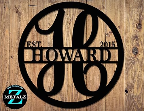 Miniatura 5 de Personalized Metal Monogram Sign. Wedding Gift. Family Name Sign. Outdoor Name Sign. Anniversary. Last Name Sign. Metal Sign. Front Door.