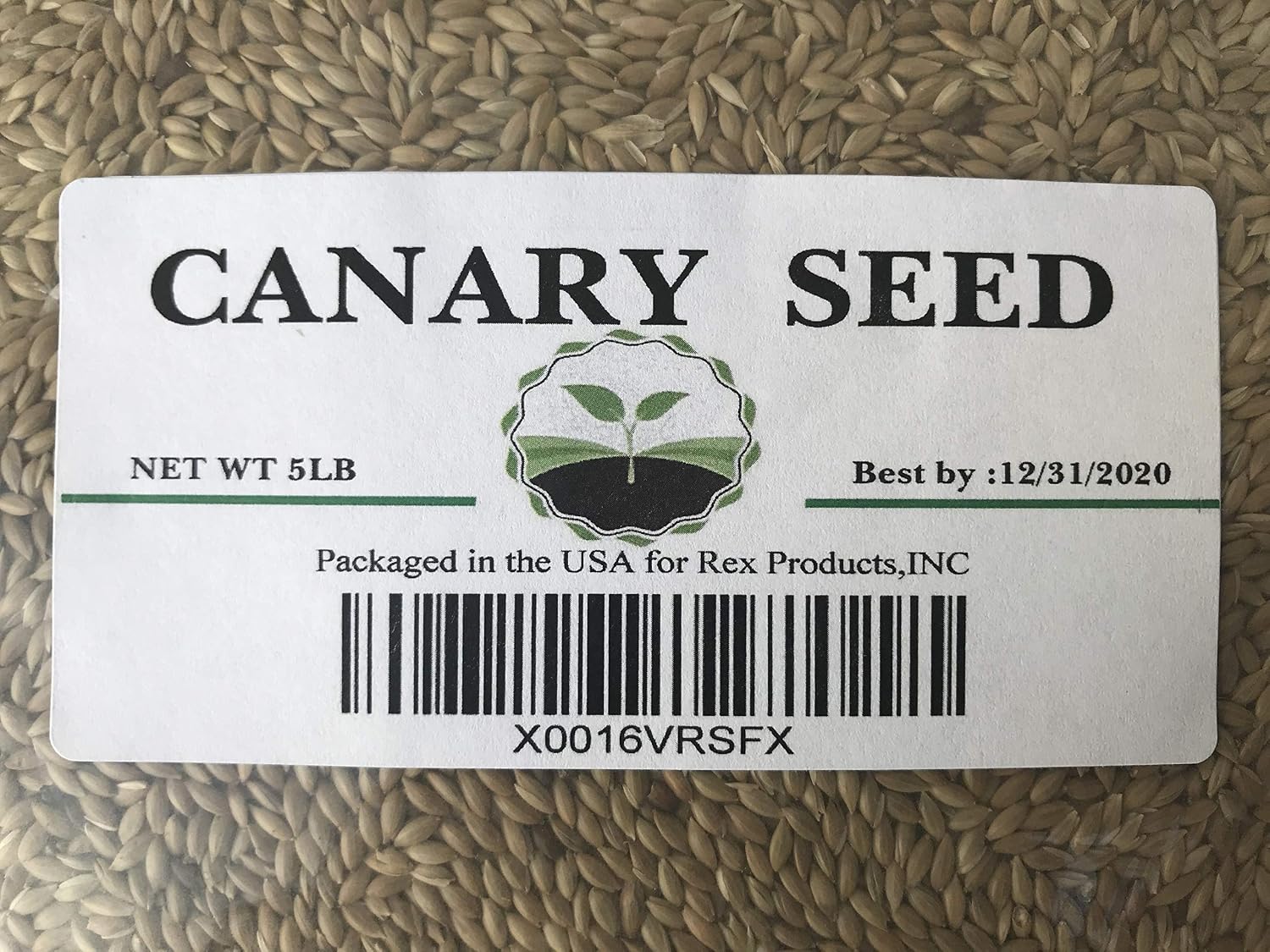 Rex Products,INC Canary Seed 5 LB - Plain 100% Seed