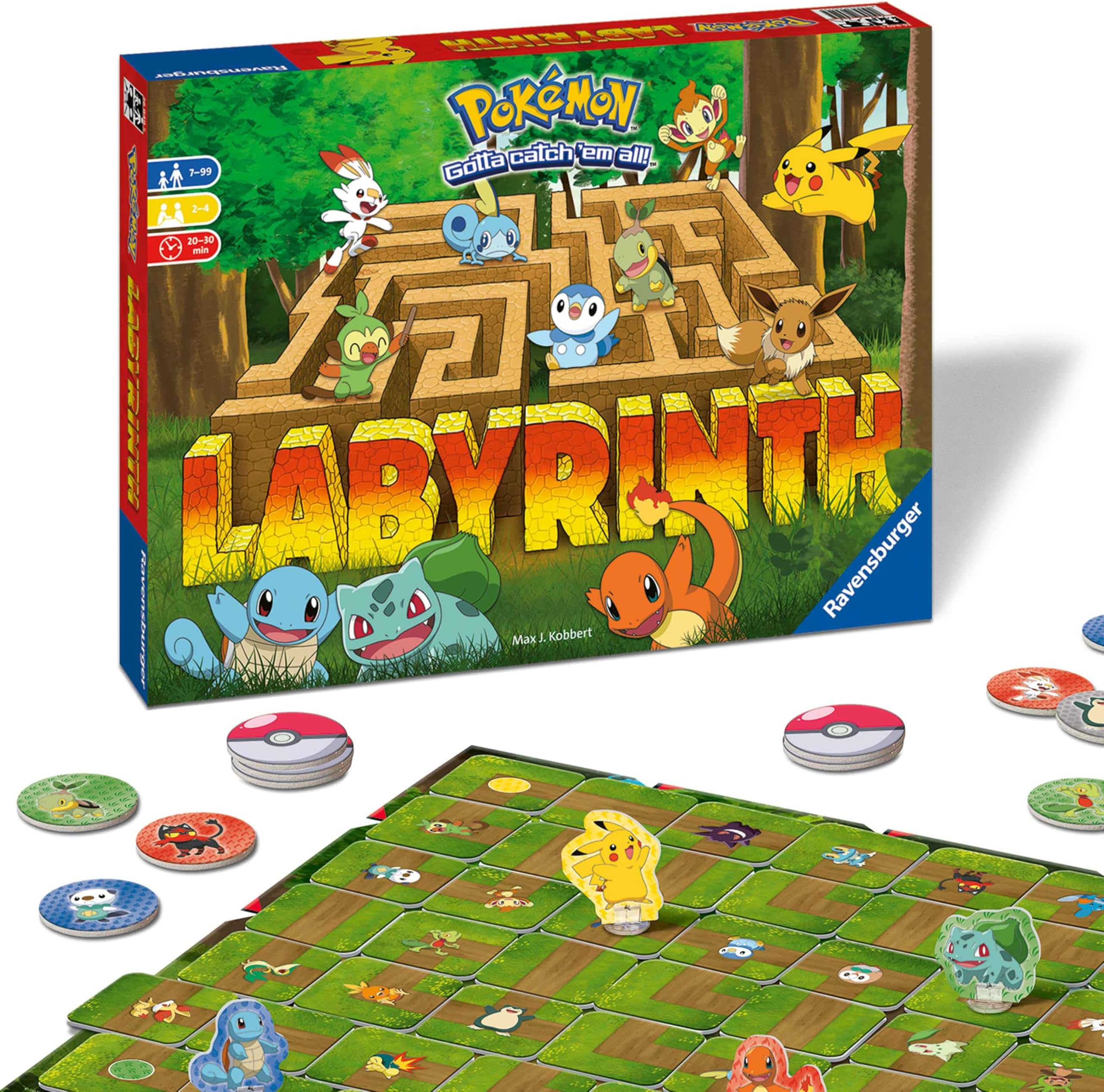 Ravensburger Pokémon Labyrinth – Moving Maze Family Board Game for Kids Age 7+ | Fun Strategy Game for 2–4 Players |Perfect Pokémon Gift for Boys & Girls