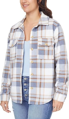 Miniatura 2 de WallFlower Taylor Polar Cozy Fleece Boyfriend - Chaqueta ligera de moda para primavera, verano y otoño para mujer