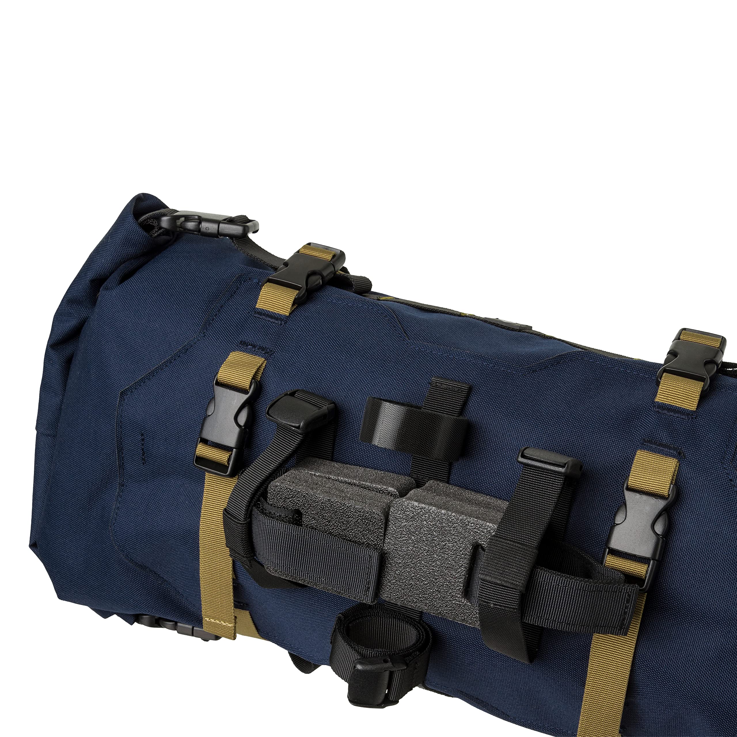 AGU Bikepacking Lenkertasche Fahrrad, 17L Fahrradtasche Lenker, Wasserabweisend, Reflektierend, Einfache Montage, 100% Recyceltes Polyester - Blau