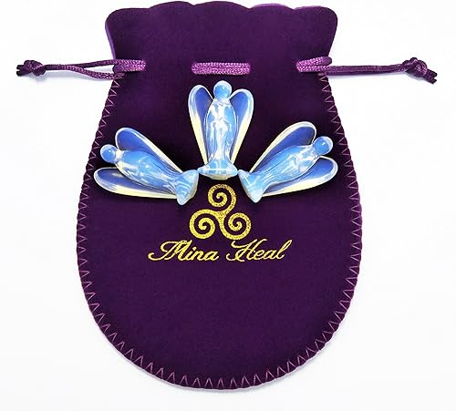Miniatura 2 de Mina Heal Ángeles de la oración Ángeles de la Guarda hechos piedras opalitas, tamaño de bolsillo, de pie libre