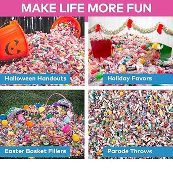 Fun Express Bulk Candy Variety Pack 30 lb, approx 3000 pieces - Individually Wrapped Assorted Candy for 4th of July, Party Favors, Pinata Stuffers & Goodie Bags | Premium Mix for Birthdays, Carnivals & Parades