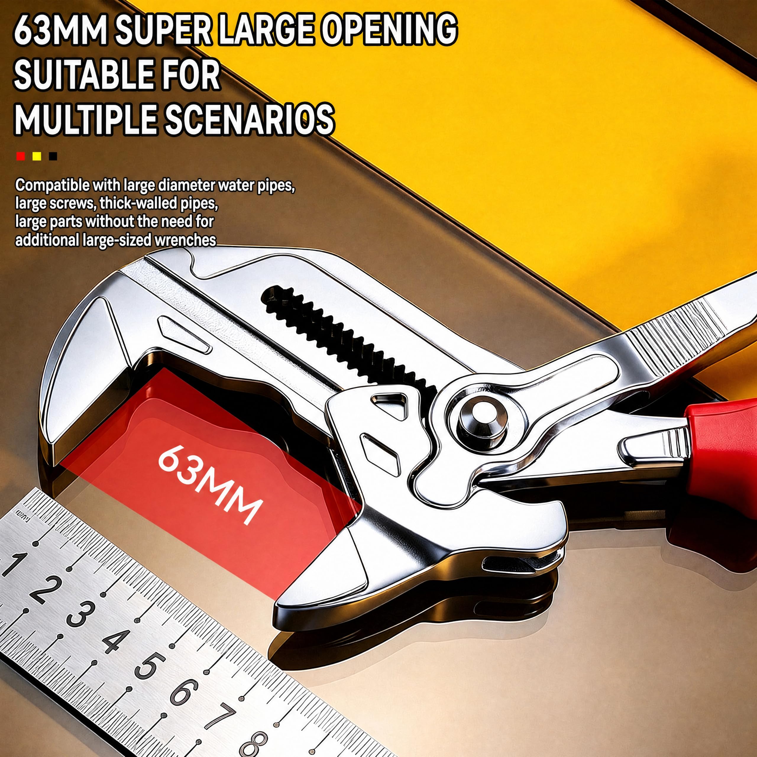 Mehrpositions Gelenkzange mit gezahntem, 12 INCHES
