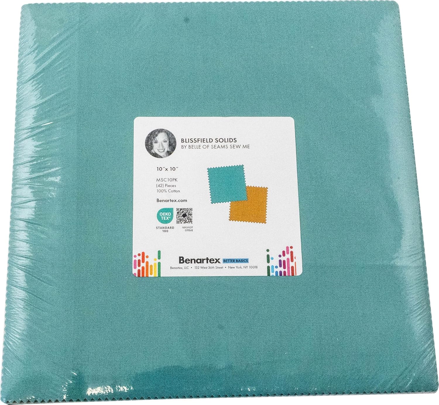 Seams Sew Me Blissfield Solids 10X10 Pack 42 10-inch Squares Layer Cake Benartex