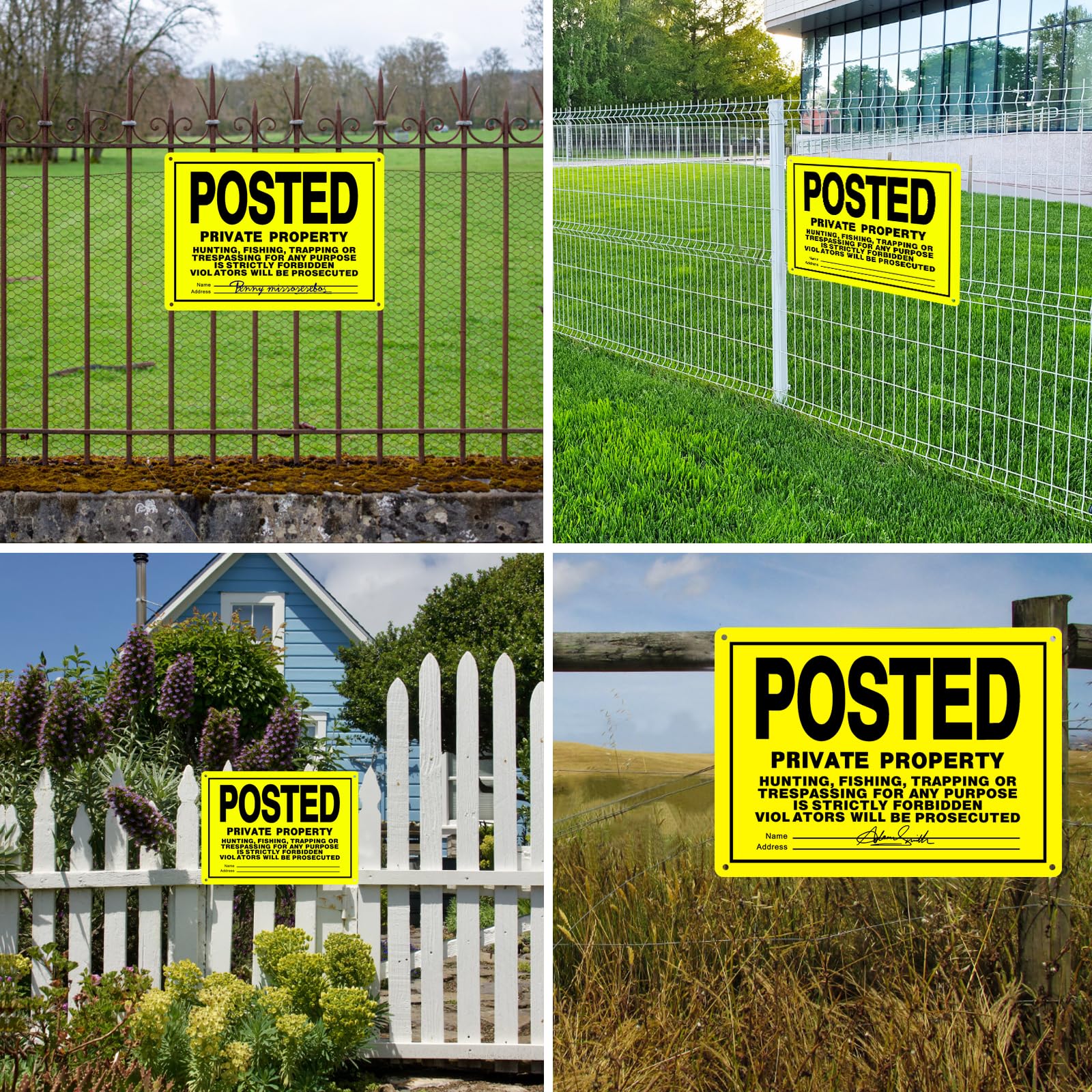 Lot de 20 panneaux « No Trespassing » - Propriété privée