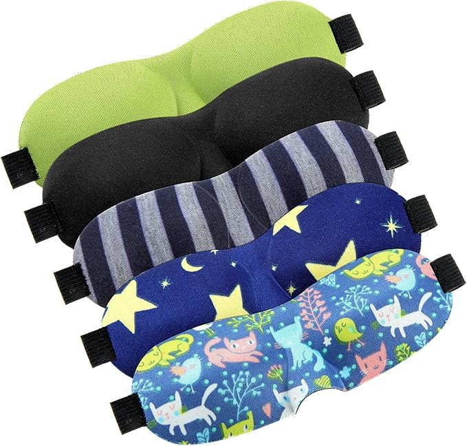 Syhood 5 Pieces 3D Sleep Eye Mask Contoured Cup Sleeping