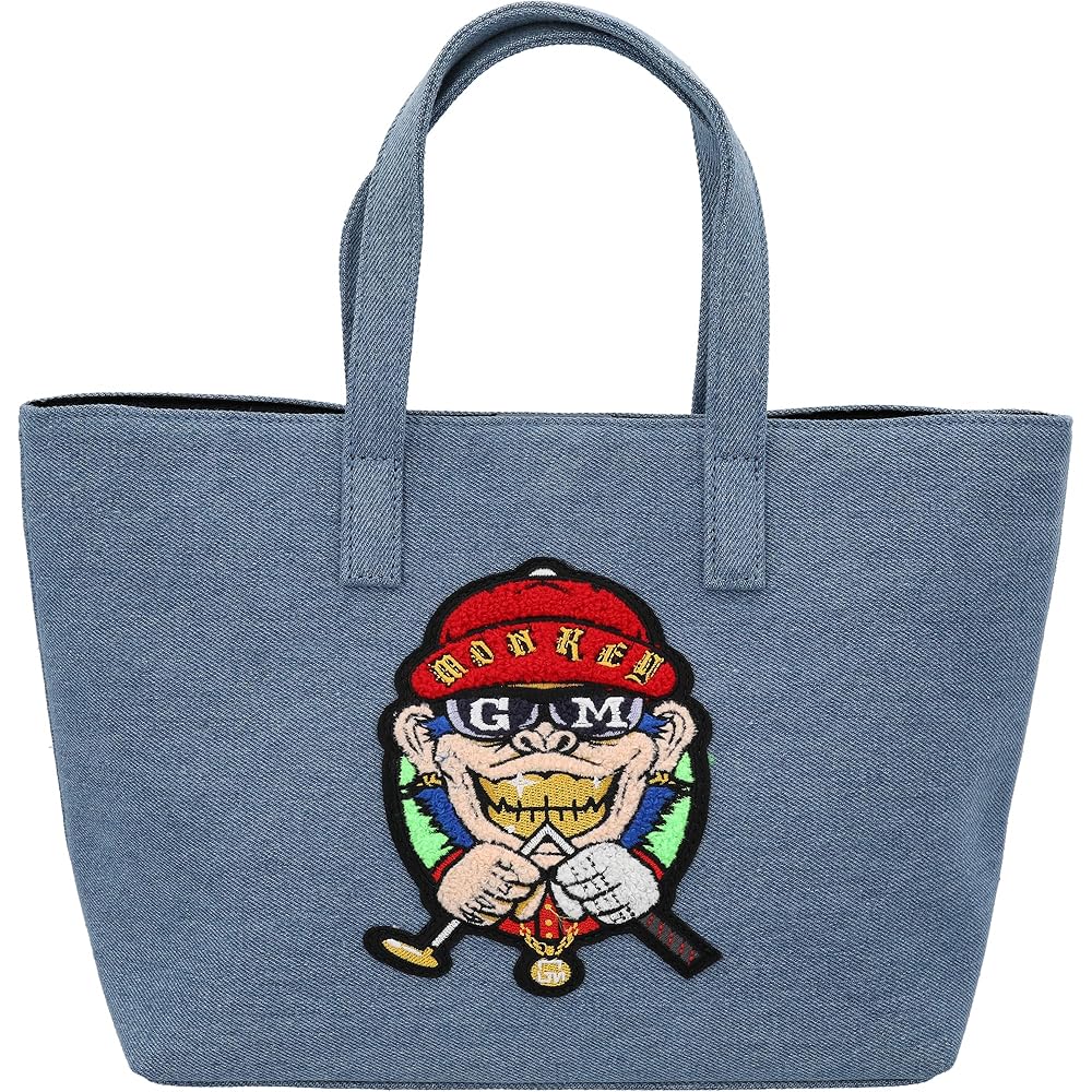 超オシャレ [GOLF MONKEY] ラウンドトートバッグ (デニム調) Amazon | [GOLF MONKEY] ラウンドトートバッグ おしゃれなデニム