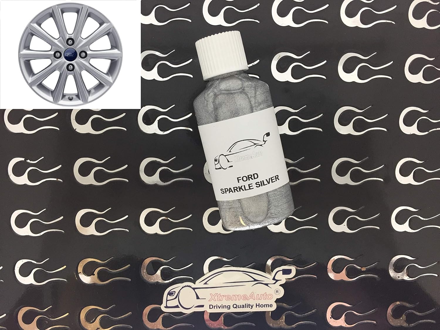 Xtremeauto SPARKLE SILVER ALLOY WHEEL PAINT TOUCH UP REPAIR KIT 30ML