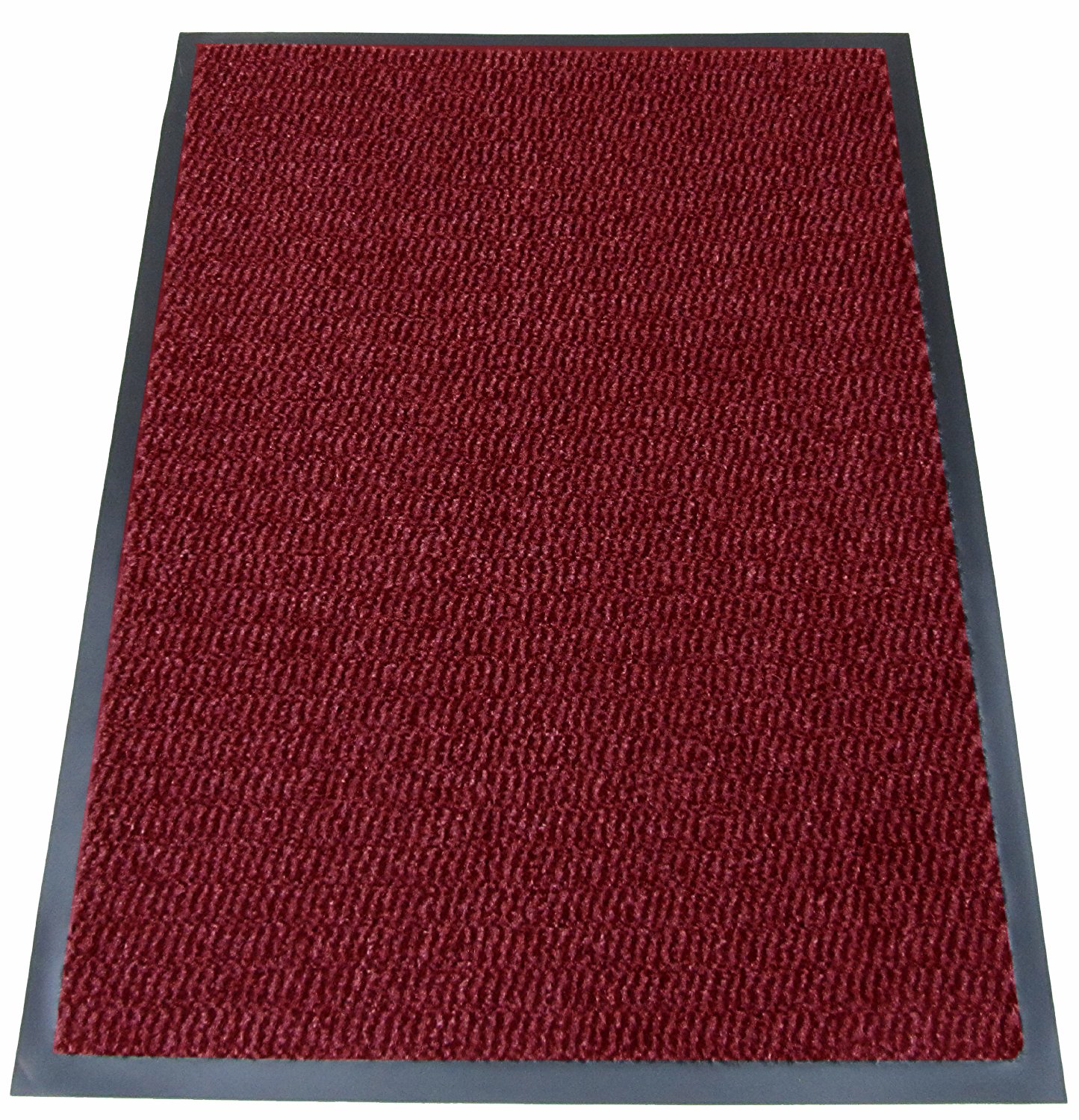 TrendMakers Machine Washable Wine Red/Black Heavy Quality Non Slip Hard Wearing Barrier Mat/Dirt Trappers. Available in 8 sizes (80cm x 140cm)