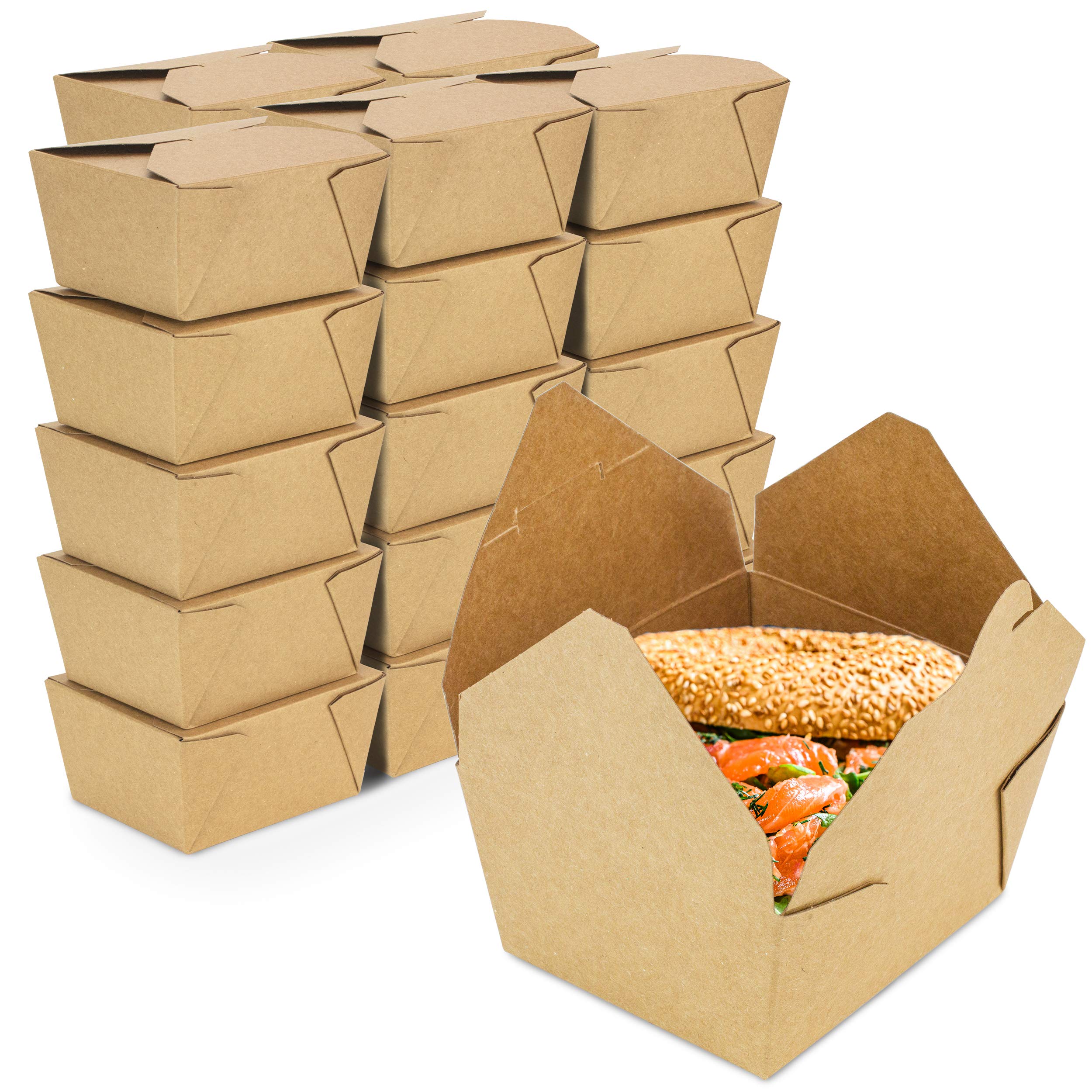 Buy [450 Pack] 30 oz Paper Take Out Containers 5 x 4.2 x 2.5" Kraft