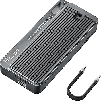 40Gbps USB4 NVMe Enclosure with Triple-Cooling System, Aluminum M.2 SSD Case Featuring Blower Fan & Fins, Compatible with Thunderbolt 4/3, Reader for Video Editing & Gaming, Supports 8TB