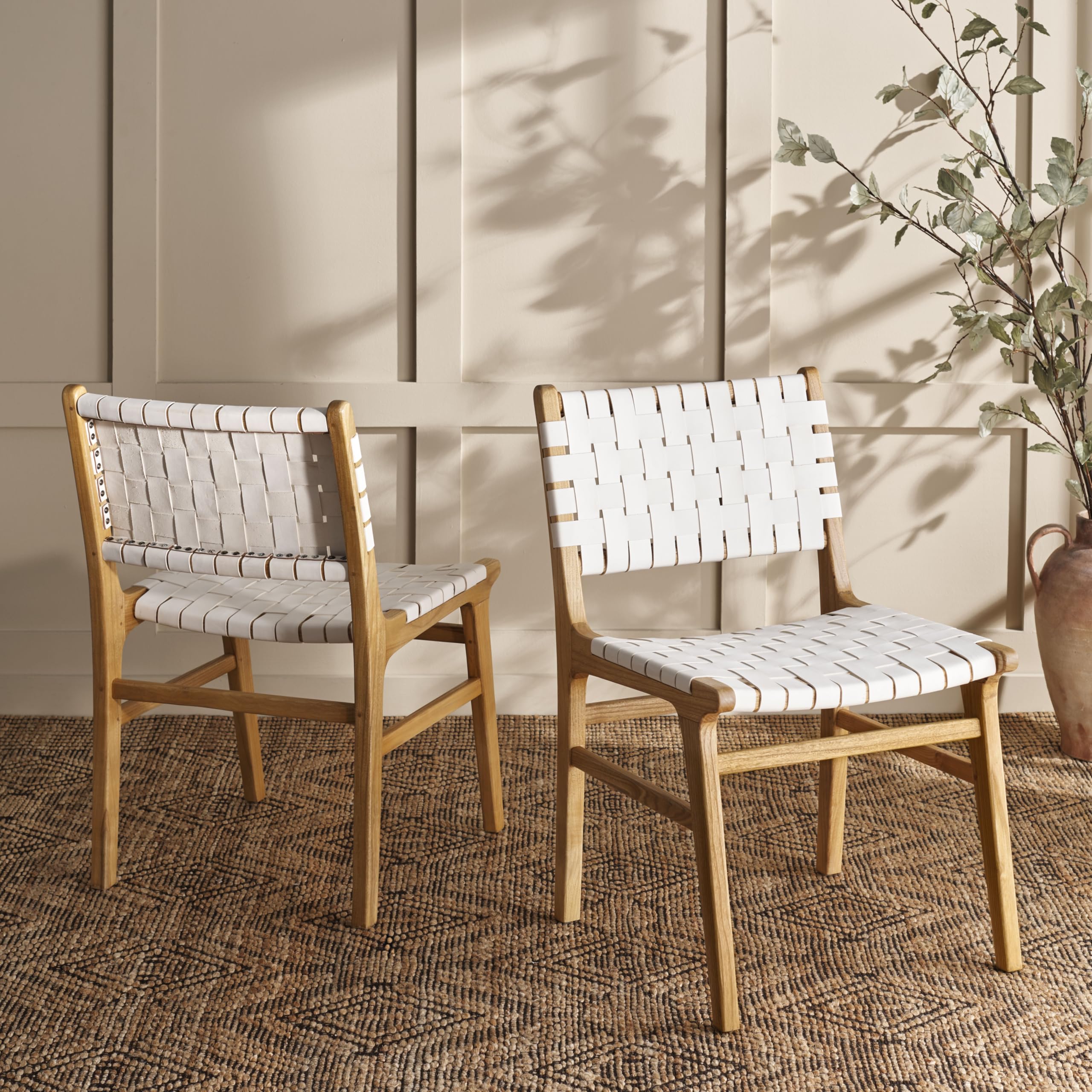 Amazon｜Safavieh Home Taika ダイニングチェア ホワイト&ナチュラル