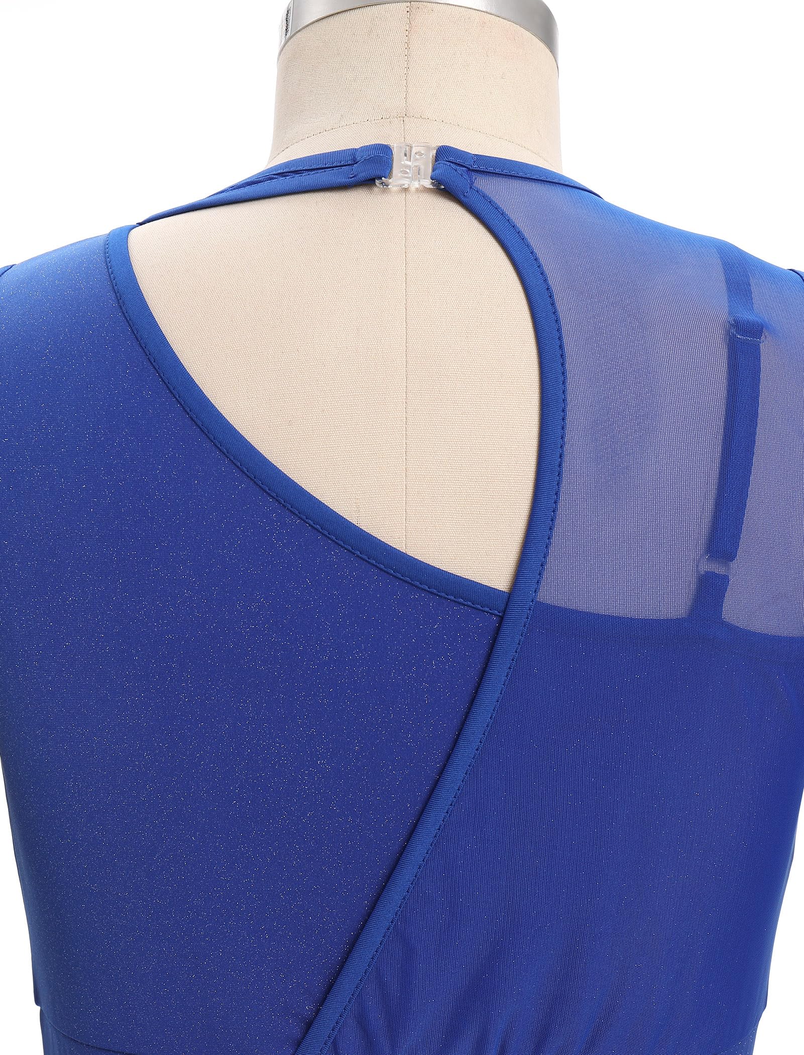 FYMNSI Damen Lyrische Tanzkostüme Moderne Zeitgenössischkeit Tanzbekleidung Ballett Outfit Ärmellos Bauchfrei Tops mit weitem Bein Hose