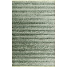 Stripe Yeşil Kilim Kaymaz Taban Salon Oturma Odası Antre Halısı 33011a, 120 x 180